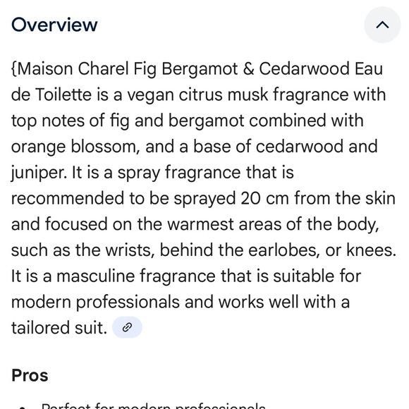 Maison Charel Fig Bergamot Cedarwood Eau de Toilette NEW Full Size - Picture 2 of 4